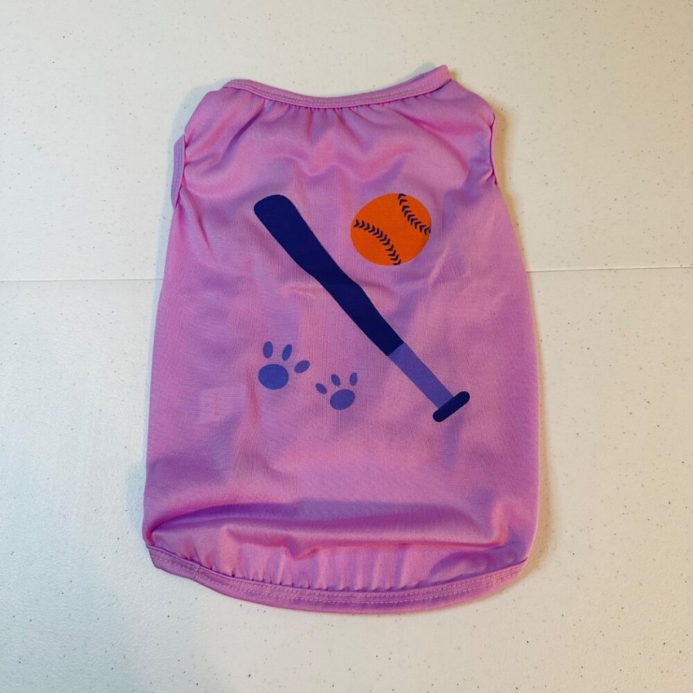 Baseball themed small dog shirt pet shirt baseball summer spring puppy clothes